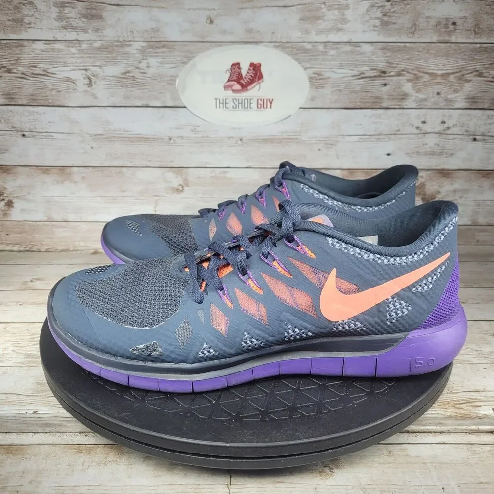 Nike Free 5.0 Sneakers Womens Size 9 Gray Mesh Breathable Low Top Running Shoes